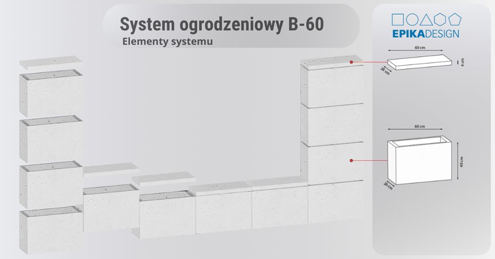 Epika Design System ogrodzeniowy B60