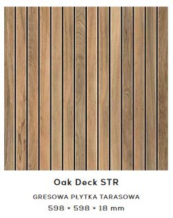 Płyta Tubądzin OAK DECK 59,8x59x8x1,8 cm